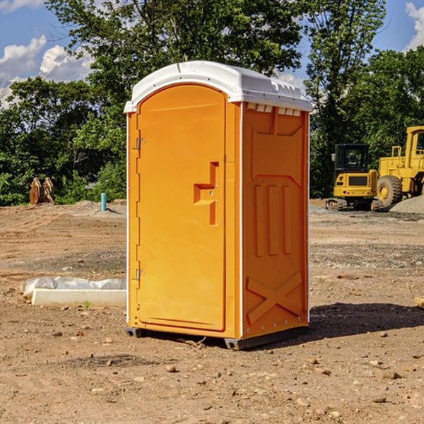 how often are the portable restrooms cleaned and serviced during a rental period in Evergreen LA